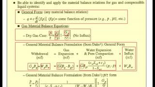 Material Balance - Fluid Flow in Petroleum Reservoirs