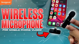 Best Cheap Wireless Lavalier Mic For Smartphone (Lightning and USB-C)| Banggood