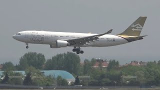 (4K) Libyan airlines A330-200 landing and take off at Istanbul Atatürk airport