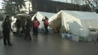 Residents spend night in tents reflect on Croatia quake