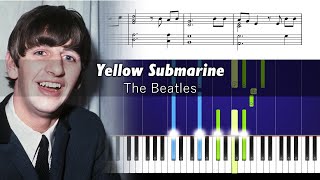 The Beatles - Yellow Submarine - Piano Tutorial + SHEETS
