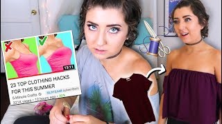 Testing 23 TOP CLOTHING HACKS FOR THIS SUMMER by 5 Minute Crafts