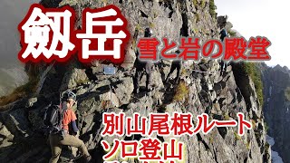 【テント泊ソロ登山】岩と雪の殿堂『劔岳』テント泊ソロ登山