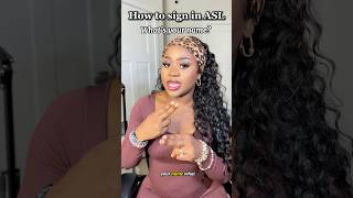 How to sign “what’s your name” in ASL. #asl
