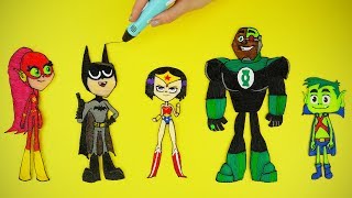 The Titans Dress Up as Justice Leage | Teen Titans Go 3D Pen Drawing Compilation