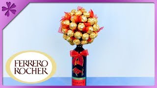 DIY Jak zrobić drzewko z wina i Ferrero Rocher, prezent na Dzień Ojca - Na szybko #494