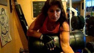 Debbie Does Preacher Curls One Arm