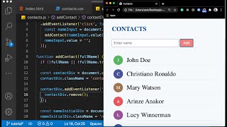 JavaScript Contacts List App - Beginners' JS, HTML & CSS Tutorial