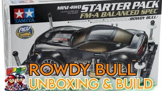 Unboxing Starter Pack Tamiya Mini 4wd Rowdy Bull