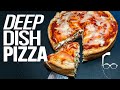 EASY HOMEMADE DEEP DISH PIZZA RECIPE | SAM THE COOKING GUY 4K