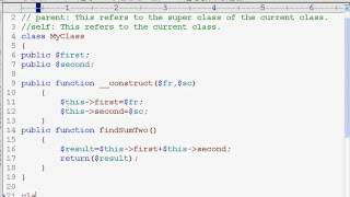 OOPS Concept in PHP Programming || Part7 || Parent and Self