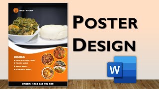 How to Design a Poster in Word | Restaurant Poster Template Design