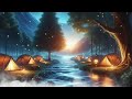 Forest River flowing in Early Morning 4k. Relaxing River Sounds, White Noise for Sleep, Meditation