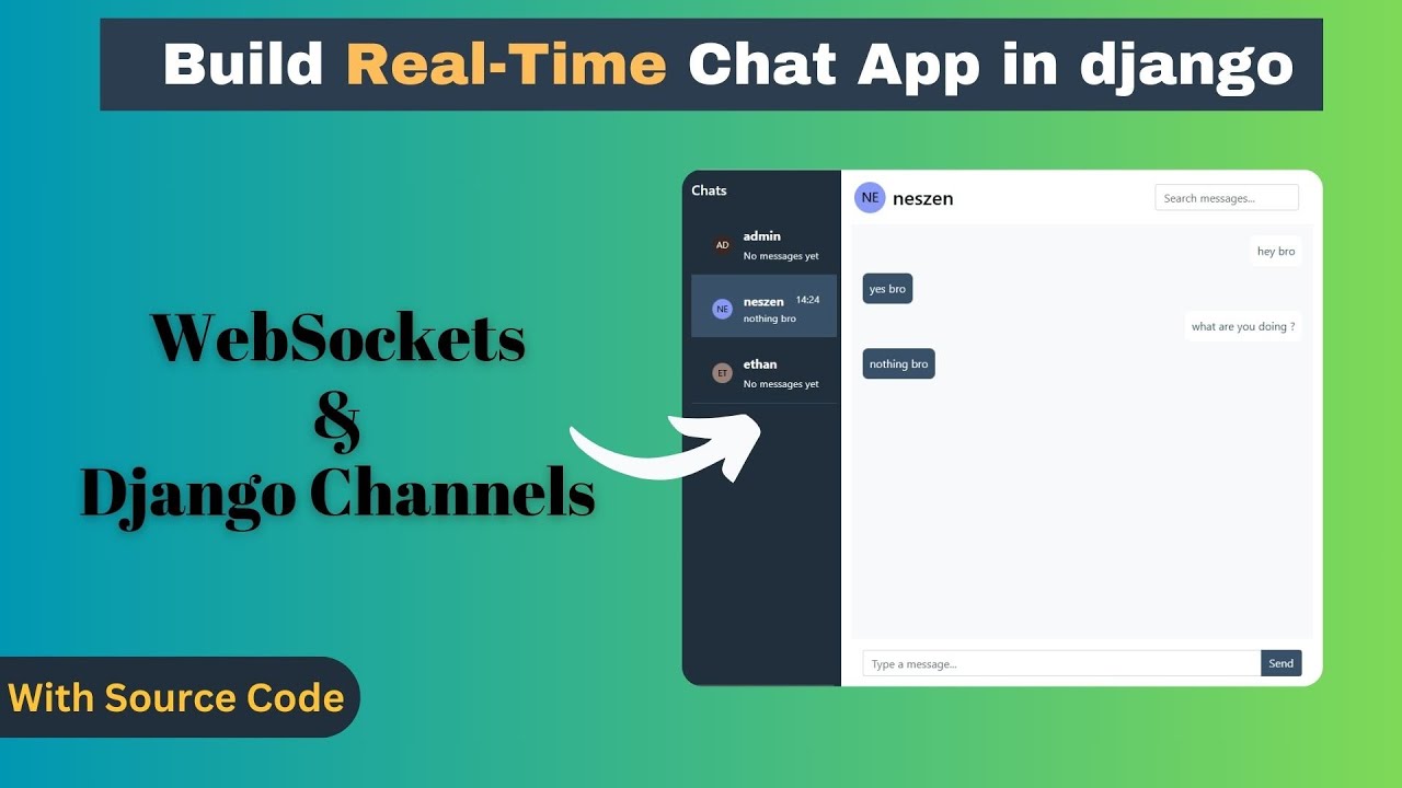 Build Real Time Chat Application In Django Using Websockets Django