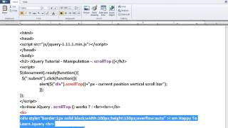 JQUERY SCROLLTOP METHOD DEMO