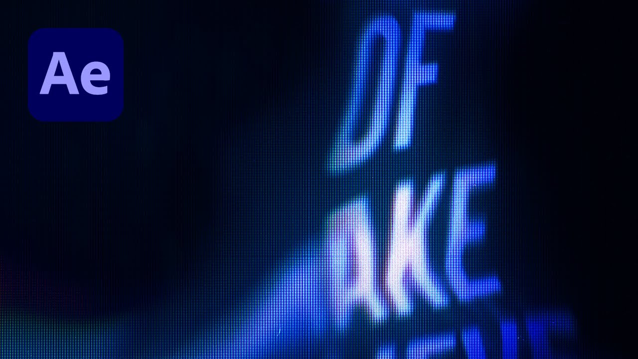 How To Create A Hyper Realistic Lcd With After Effects Youtube