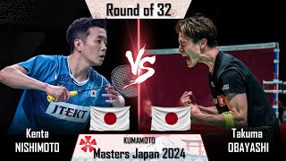 Kenta NISHIMOTO (JPN) vs Takuma OBAYASHI (JPN) | Kumamoto Masters Japan 2024 Badminton