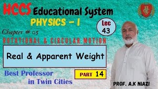 Real and Apparent weight | Weight | Ch.5 (Part-14) | Prof. A.K NIAZI | LEC#43