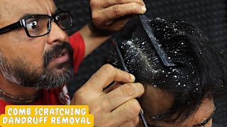 Comb Scratching \u0026 Dandruff Removal ASMR | Head Massage \u0026 Hair Scratching | Neck Cracking | ASMR