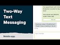 Two-way text messaging in the Jobber App