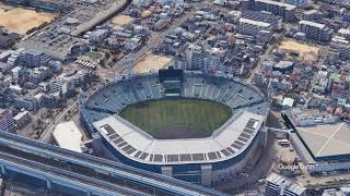 KOSHIEN STADIUM - BASEBALL STADIUM - 55.000 SPECTATORS !!