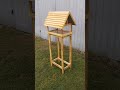 duży drewniany karmnik ptaków birdhaus vogelhaus rękodzieło diy projekt drewno wood woodworking