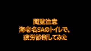 【閲覧注意】海老名SAのトイレで　疲労診断してみた。