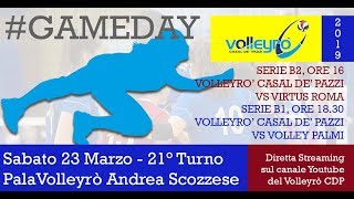 Ore 19.20 - Campionato Serie B1 - 21^ Giornata - Girone D: Volleyrò CDP vs Volley Palmi