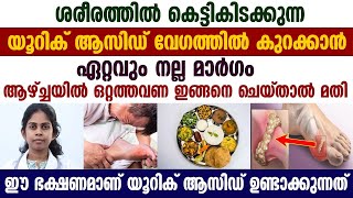 യൂറിക് ആസിഡ് വേഗത്തിൽ കുറക്കാൻ ഏറ്റവും നല്ല മാർഗം ഇതാണ് | ഈ ഭക്ഷണം കഴിയുന്നതും ഒഴിവാക്കണം