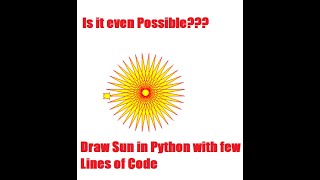 Draw Sun in Python | Python | Turtle | #shorts
