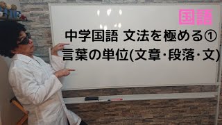 【中学国語】文法を極める①言葉の単位(文章･段落･文)