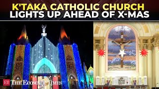 Karnataka: Mother of Divine Grace Church lights up ahead of Christmas festival