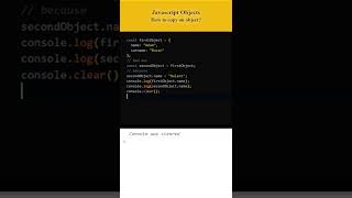 JAVASCRIPT OBJECTS: How to copy an object?