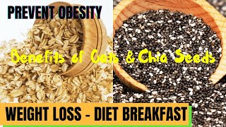 #43-Weight Loss Recipe II Diet Breakfast II How to make Oats Chia Seeds Pudding II Prevent Obesity