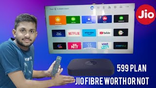 jio fibre plan  Rs 599 full detail postpaid  plan with wifi speed detail full detail review