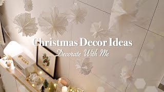 트리 없이 직접 만든 소품으로 겨울 맞이 집꾸미기❄️ 다이소 인테리어 추천템 | Home Decor Ideas, Decorate with me, DIY