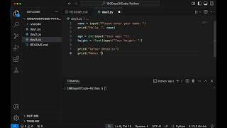 Python Day 3 - Input and Output