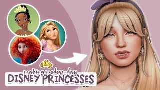Making Modern Disney Princesses! 👑 | Sims 4 Create a Sim Challenge