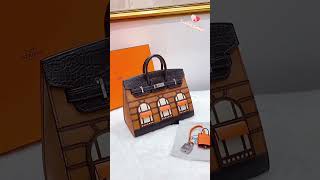 HERMES Birkin house Handbag/Dark grown Taurillon Clemence unisex #fashion #hermesparis #handbags