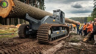 Extreme Dangerous Fastest Big Chainsaw Cutting Tree Machines | Monster Stump Removal Excavator ▶74