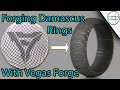 Forging Twist Damascus Steel and Making a Spirograph Ring with Vegas Forge