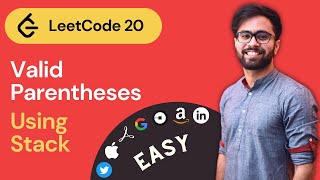 Valid Parentheses LeetCode Java in Hindi
