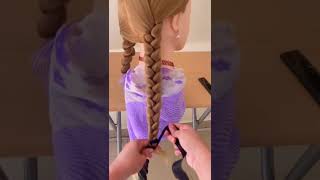 School Hairstyle | Ribbon Hairstyle |style up with sini #shorts