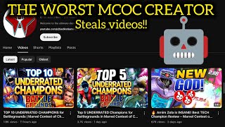 THE WORST MCOC CONTENT THIEF! DON'T SUPPORT THIS CHANNEL! Marvel Contest Of Champions