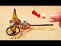 Matchstick Chain Reaction Domino VS Diwali Cracker 🧨Amazing Experiment -अब आएगा मज़ा 😃