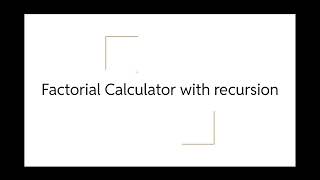 How to make a Factorial Calculator in Python(With recursion)