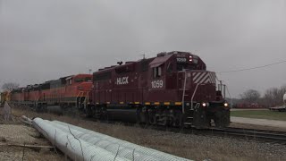 HLCX 1059 + 3 Different BNSF EMD's Lead The PIEGAL