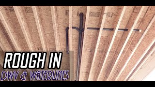 Plumbing Rough- In - DWV \u0026 Waterlines - #Shorts