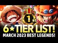 ★6 TIER LIST! Best Legends March 2023! (ONE PIECE Treasure Cruise)