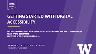 Expert Insights: Digital Accessibility & 10 Tips with Dr. Sheryl Burgstahler